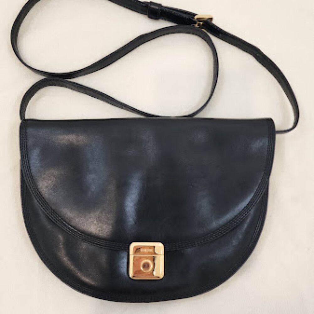 Loewe Half Moon leather crossbody. Interior lining has been removed & cleaned